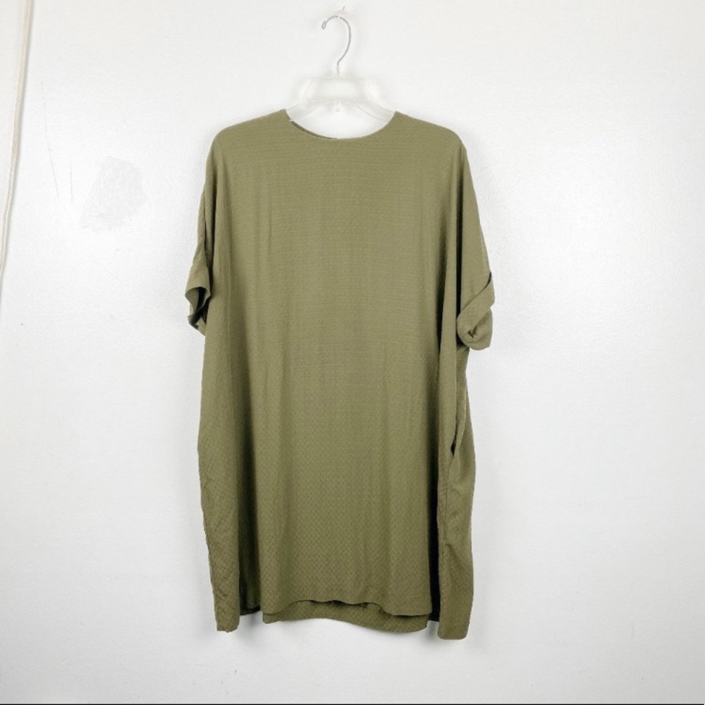 & Other Stories Olive Green Shift Tee Shirt Dress